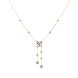 Ivana Jewels Necklaces Yellow Gold / 14KT Dainty Crystal Chain Necklace