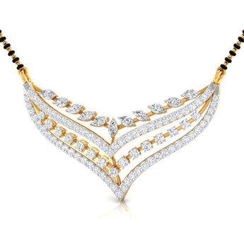 Ivana Jewels Pendant Marquise & Round Cut Diamond Cascade Mangalsutra