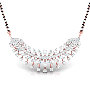 Ivana Jewels Pendant Rose Gold / 14KT Fancy & Round Diamond Leaf Mangalsutra