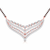 Ivana Jewels Pendant Rose Gold / 14KT Marquise & Round Cut Diamond Cascade Mangalsutra