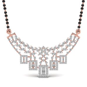 Ivana Jewels Pendant Rose Gold / 14KT Round Diamond Mangal Sutra