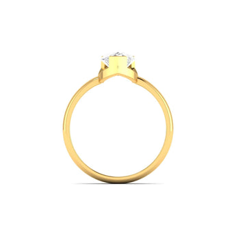 Ivana Jewels Ring Minimalist Pear Diamond Engagement Ring