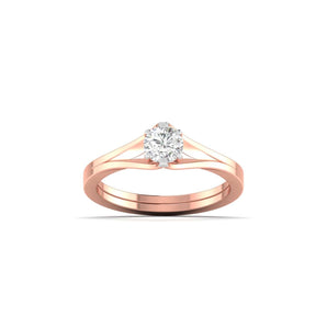 Ivana Jewels Ring Rose Gold / 14KT Classic Diamond Solitaire Ring