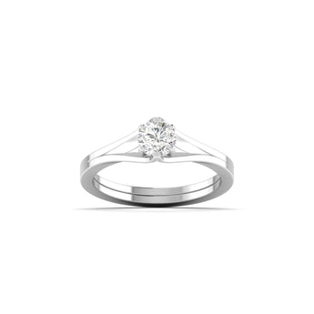 Ivana Jewels Ring White Gold / 14KT Classic Diamond Solitaire Ring