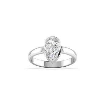 Ivana Jewels Ring White Gold / 14KT Minimalist Pear Diamond Engagement Ring
