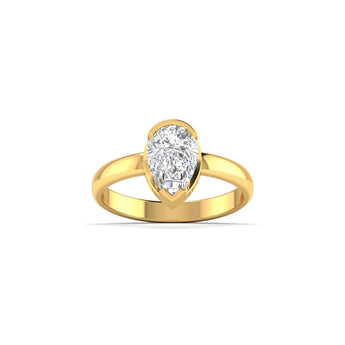 Ivana Jewels Ring Yellow Gold / 14KT Minimalist Pear Diamond Engagement Ring
