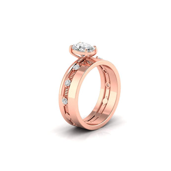 Ivana Jewels Rings 1.01 Carat Centre Solitaire Oval Diamond Celestial Circle Ring