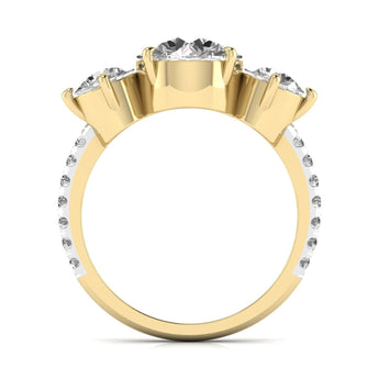 Ivana Jewels Rings 2 Carat Three Stone Classic Ring