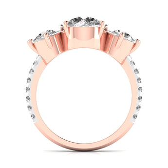 Ivana Jewels Rings 2 Carat Three Stone Classic Ring