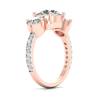 Ivana Jewels Rings 2 Carat Three Stone Classic Ring