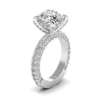 Ivana Jewels Rings 3.5 Carat Solitaire Diamond Channel Setting Ring