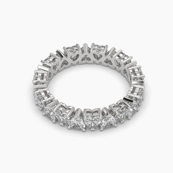 Ivana Jewels Rings 3.96 Carat Heart Shape Diamond Band Ring