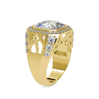Ivana Jewels Rings 3 Carat Radiant Cut Halo Engagement Ring