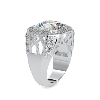 Ivana Jewels Rings 3 Carat Radiant Cut Halo Engagement Ring