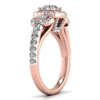 Ivana Jewels Rings 80 Pointers Round Step Diamond Ring