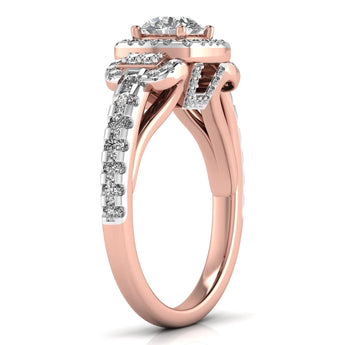 Ivana Jewels Rings 80 Pointers Round Step Diamond Ring