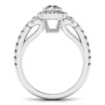 Ivana Jewels Rings 80 Pointers Round Step Diamond Ring