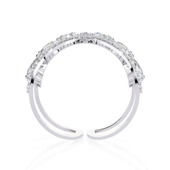 Ivana Jewels Rings Asymmetrical Diamond Butterfly Ring