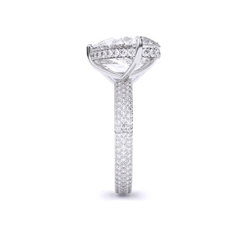Ivana Jewels Rings Centre Solitaire Mixed Fancy & Side Round Diamonds Ring