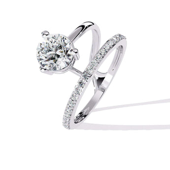 Ivana Jewels Rings Engagement Ring and Wedding Band Set