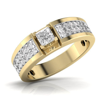 Ivana Jewels Rings Fancy Princess Cut Diamond Men's Ring
