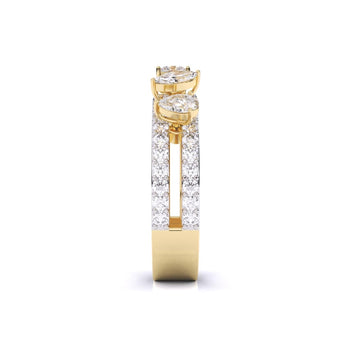 Ivana Jewels Rings Fancy & Round Shape Diamonds Ladies Cocktail Ring