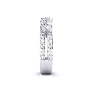 Ivana Jewels Rings Fancy & Round Shape Diamonds Ladies Cocktail Ring