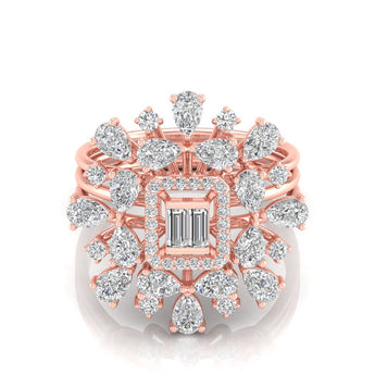 Ivana Jewels Rings Floret Diamond Halo Ring