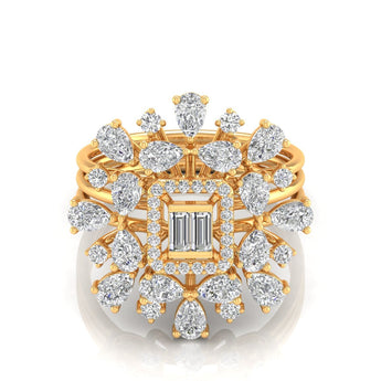 Ivana Jewels Rings Floret Diamond Halo Ring