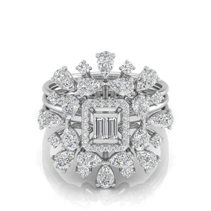 Ivana Jewels Rings Floret Diamond Halo Ring
