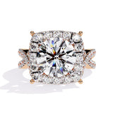 Ivana Jewels Rings Milgrain Diamond Halo Engagement Ring