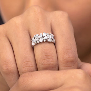 Ivana Jewels Rings Multi Shape Diamond Cascade Ring