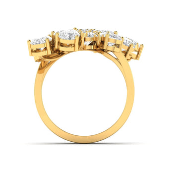 Ivana Jewels Rings Pear-Cut Diamond Cluster Ring in  Gold