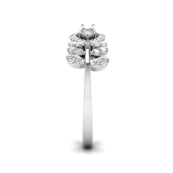 Ivana Jewels Rings Pear & Round Shape Diamonds Cocktail Ring