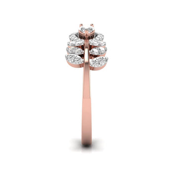 Ivana Jewels Rings Pear & Round Shape Diamonds Cocktail Ring
