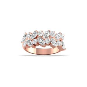 Ivana Jewels Rings Rose Gold / 14KT 0.89 Cts Marquise-Cut Diamond Eternity Ring