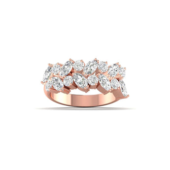 Ivana Jewels Rings Rose Gold / 14KT 0.89 Cts Marquise-Cut Diamond Eternity Ring