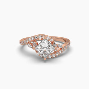 Ivana Jewels Rings Rose Gold / 14KT 1.25 Carat Solitaire Diamond Princess Perfection Ring