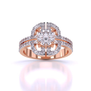 Ivana Jewels Rings Rose Gold / 14KT 1 Carat Solitaire Fashion Ring