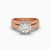 Ivana Jewels Rings Rose Gold / 14KT 2 Carat Classic Solitaire Round Diamond Eternal Elegance Ring