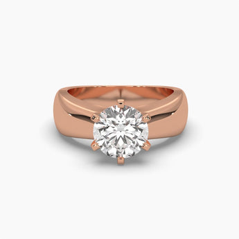 Ivana Jewels Rings Rose Gold / 14KT 2 Carat Classic Solitaire Round Diamond Eternal Elegance Ring