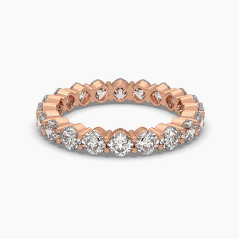 Ivana Jewels Rings Rose Gold / 14KT 3.2 Carat SQUARE CUSHION Shape Diamond Band Ring