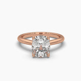 Ivana Jewels Rings Rose Gold / 14KT 3.25 Carat Cushion Fancy Shape Solitaire Diamond Ring
