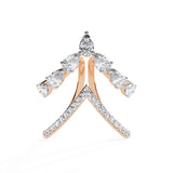 Ivana Jewels Rings Rose Gold / 14KT Asymmetrical Diamond Butterfly Ring