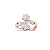 Ivana Jewels Rings Rose Gold / 14KT Bridal Diamond Floral Cluster Ring
