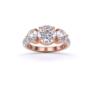 Ivana Jewels Rings Rose Gold / 14KT Centre Solitaire Diamond Engagement Ring