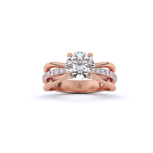 Ivana Jewels Rings Rose Gold / 14KT Centre Solitaire Round Diamond Ring