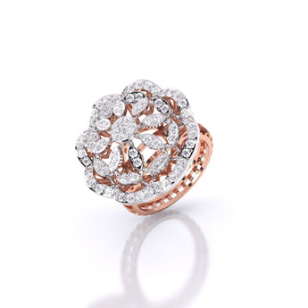 Ivana Jewels Rings Rose Gold / 14KT Diamond Charm Ring