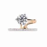 Ivana Jewels Rings Rose Gold / 14KT Engagement Ring and Wedding Band Set