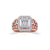 Ivana Jewels Rings Rose Gold / 14KT Fancy Baguette & Round Shape Diamonds Ring